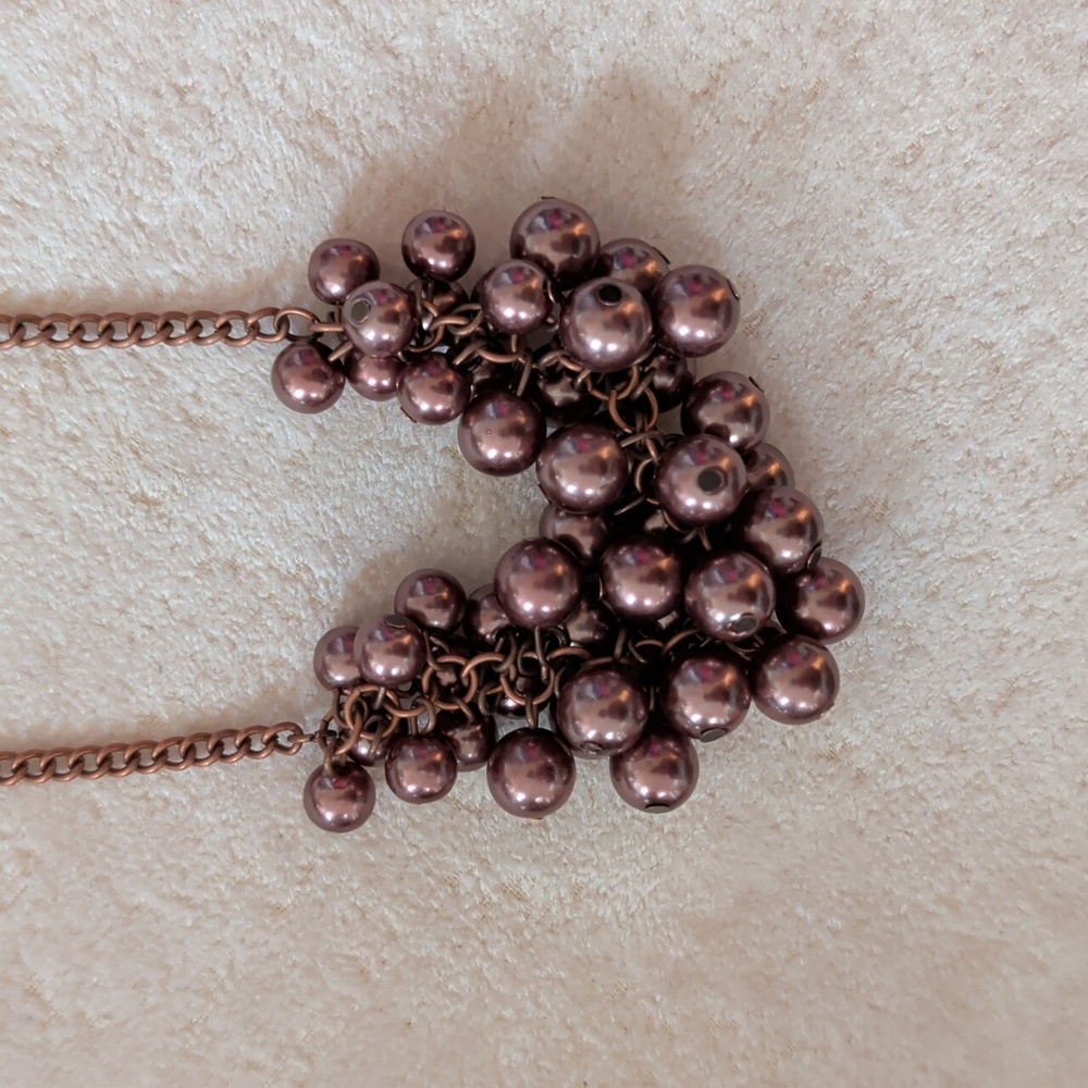 Paparazzi Grandiose Glimmer Copper Beaded Statement Necklace Earrings Set New - Picture 3 of 6